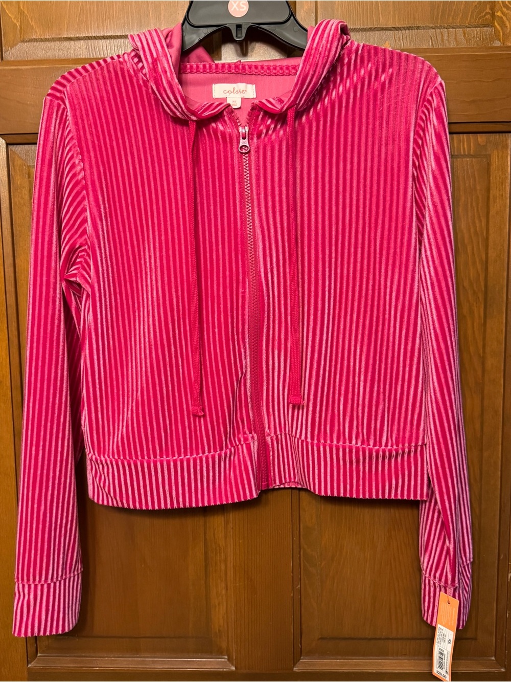 Colsie XS hot pink Zip-Up Hoodie